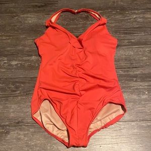 Land’s End Coral One Piece Bathing Suit